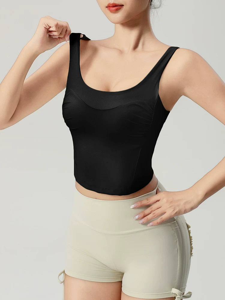 Áo vest thể thao chống sốc gợi cảm dành cho mặc ngoài trời, áo tập yoga nâng ngực, áo ngực chạy bộ liền thân, áo ngực kiểu mới 2026