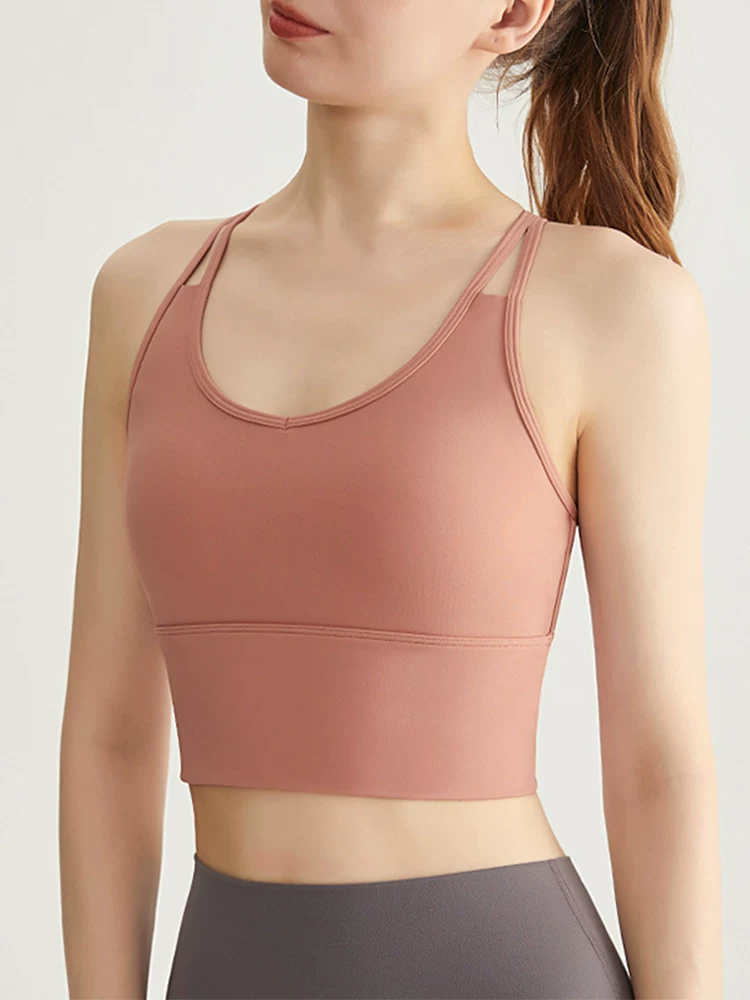 Áo ngực thể thao cường độ cao dành cho nữ, chống sốc và chống chảy xệ, tập chạy bộ, lưng đẹp, áo tập thể dục đa năng, áo ngực tập yoga