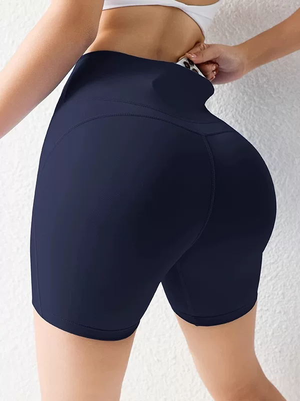 Quần short tập yoga không cần mặc đồ lót dành cho nữ, cạp cao, ôm sát, thoáng khí, dài ngang đùi, quần tập gym, quần bó bụng, quần nâng mông.