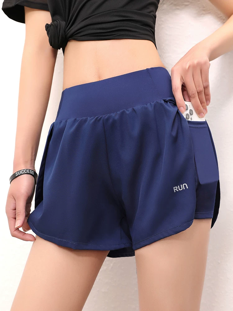 Quần short thể thao nữ, quần short tập gym chống lộ, quần yoga cạp cao dáng rộng, quần short chạy bộ giúp thon gọn, quần short thường ngày cho mùa hè.