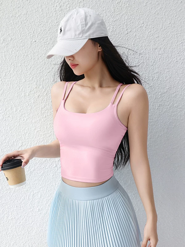 Áo vest thể thao Jiumai dành cho nữ, Áo ngực tập thể dục đa năng Pilates mùa hè, Đồ lót tập yoga chống sốc.