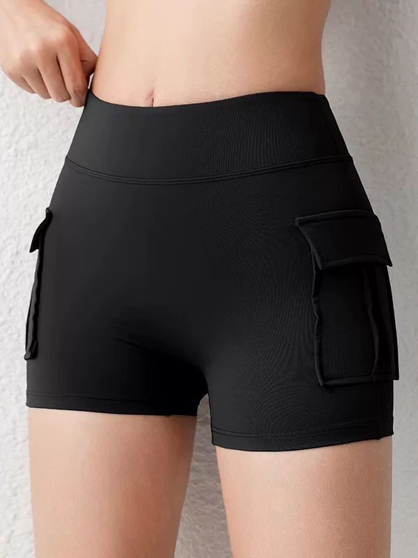 Quần short thể thao co giãn cao, ôm sát, nâng mông dành cho nữ, quần short tập thể dục nhanh khô, quần short yoga cạp cao cho mùa xuân hè.