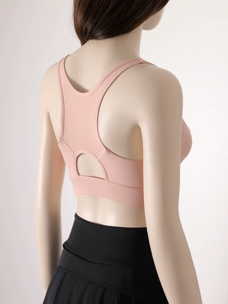 Áo ngực thể thao có khóa kéo phía trước, chống sốc chuyên nghiệp, tích hợp đệm ngực, dành cho nữ, dùng cho yoga và tập luyện thể dục.