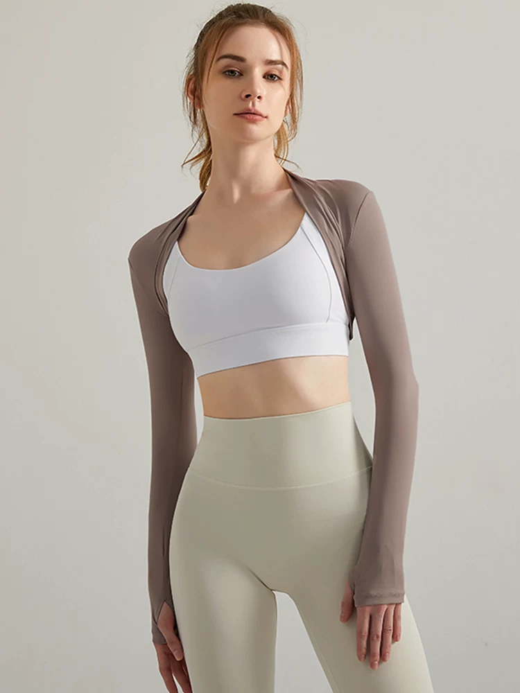 Jiumai Yipin Dance Shawl Sports Top Áo chống nắng thể thao dành cho nữ Áo khoác ngắn tập yoga thoáng khí Quần áo tập yoga.