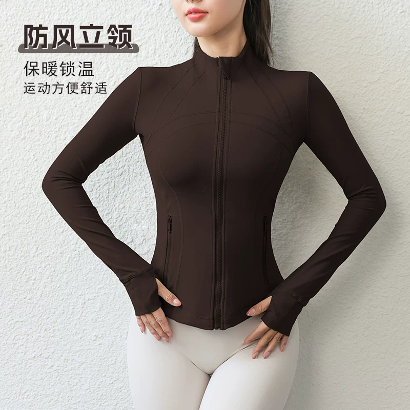2026 mới mùa thu đông quần áo tập yoga áo khoác thể thao dài tay quần áo tập thể dục nữ mùa thu đông tập chạy bộ quần áo đạp xe