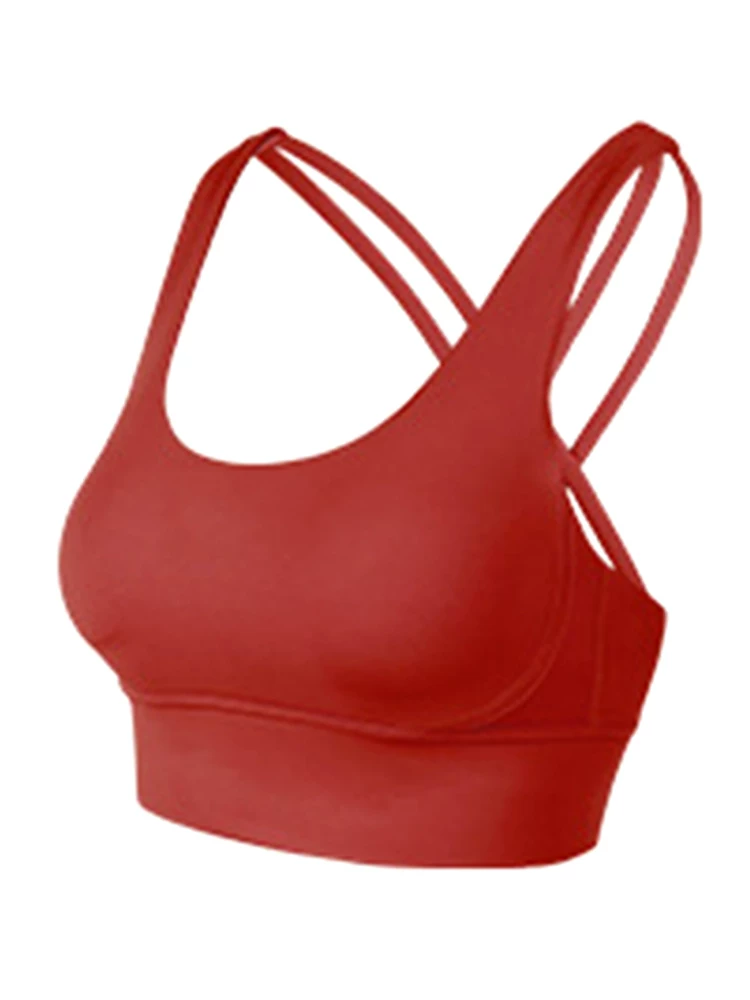 Áo ngực thể thao chất liệu vải chải kỹ, cảm giác nhẹ tênh như không mặc gì dành cho nữ, áo ba lỗ dây spaghetti gợi cảm không lưng, áo ngực tập yoga, áo ngực định hình chống sốc.