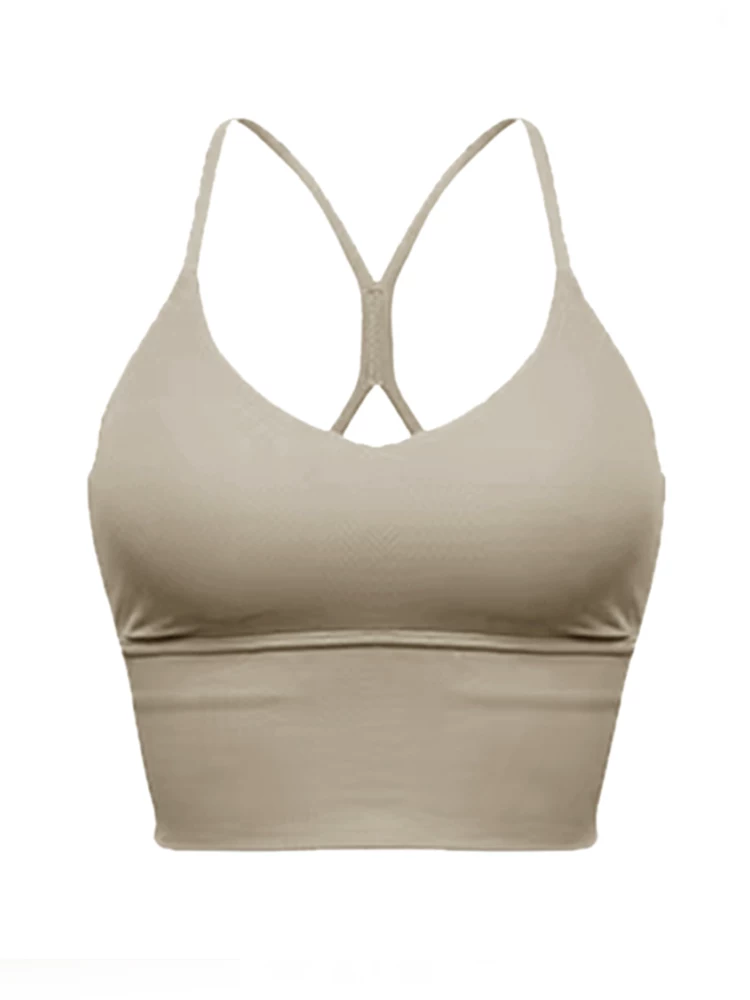 Áo ngực thể thao Jiumai Yipin Water Drop Cross-Back dành cho nữ, Áo ngực thể thao có dây đệm gợi cảm, Áo tập yoga.