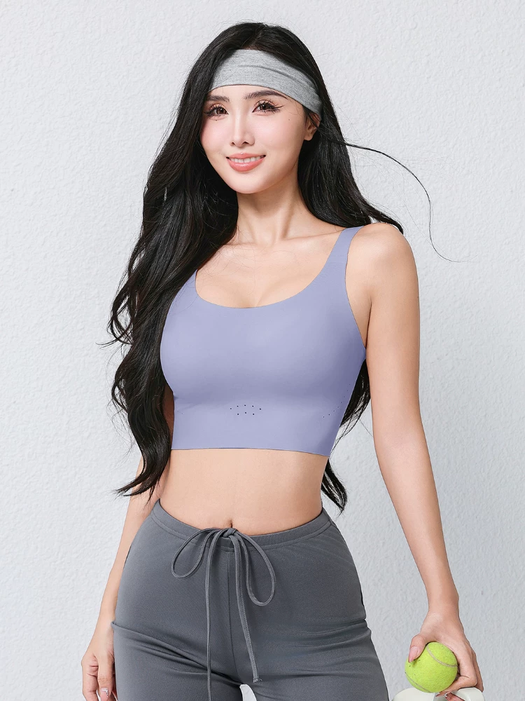 Áo tập yoga BRA2.0 cường độ cao, cảm giác thoải mái như không mặc, áo ngực thể thao hàng ngày, tôn dáng lưng đẹp, chống sốc, nhanh khô, giúp ngực lớn trông nhỏ hơn.