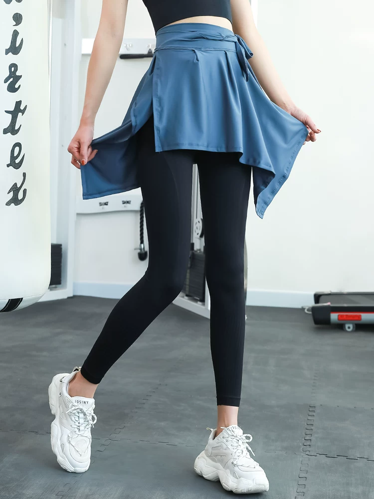 Váy thể thao giảm giá, chống lộ, chống ngại ngùng, che hông, thích hợp cho chạy bộ, yoga, khiêu vũ, tập thể dục.