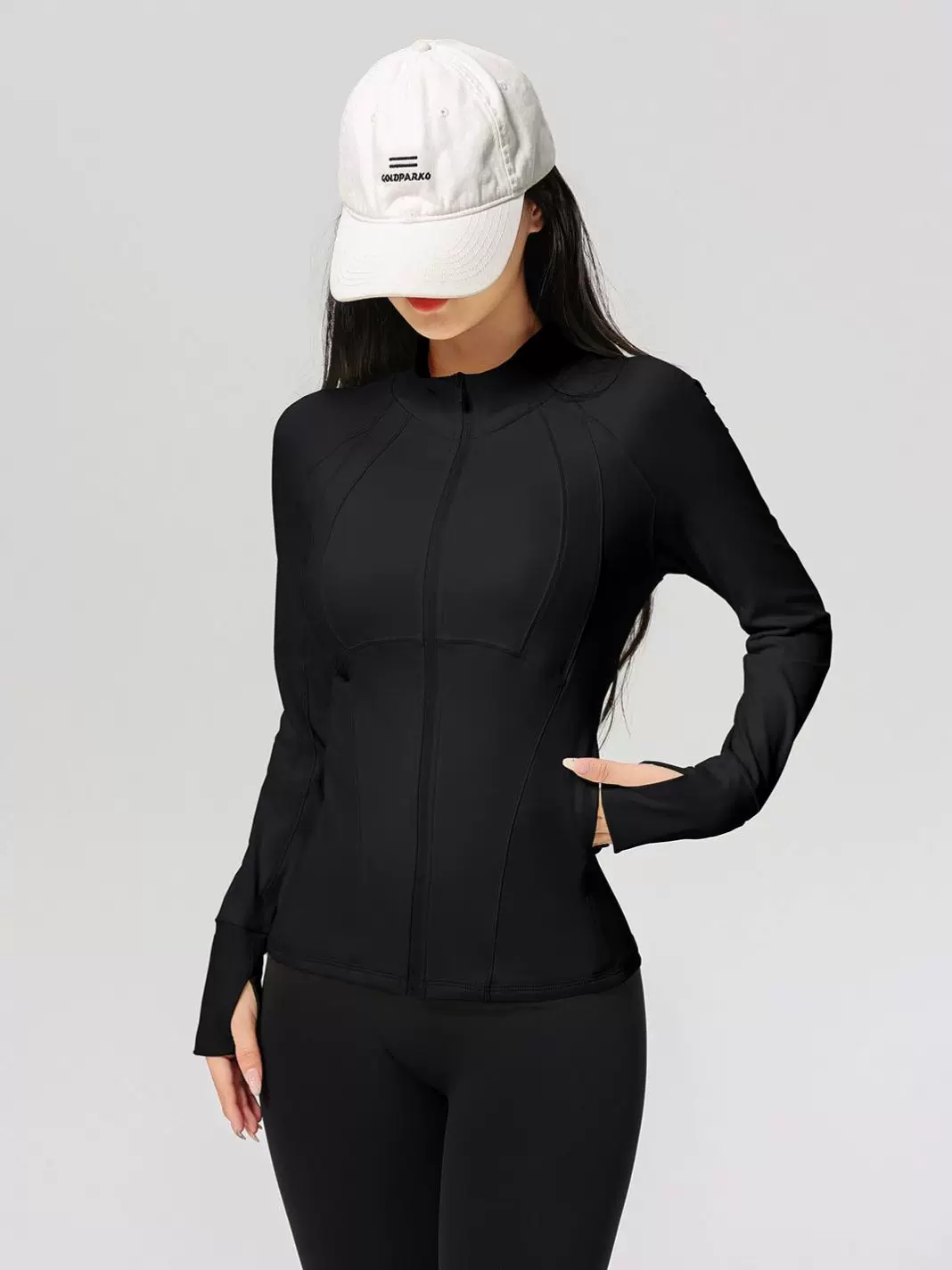 Áo khoác yoga chuyên nghiệp dành cho nữ, kiểu mới 2026, cao cấp, áo thể thao chạy bộ cổ đứng, tôn dáng, đồ tập Pilates.