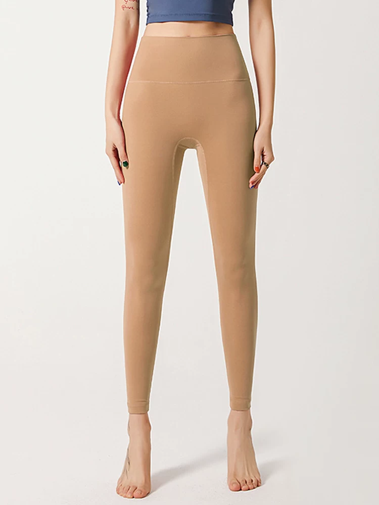 Quần legging tập gym không đường may lộ liễu dành cho nữ, cạp cao, giúp định hình bụng, nâng mông, co giãn, ôm sát, quần shark, quần yoga thể thao lót nỉ.