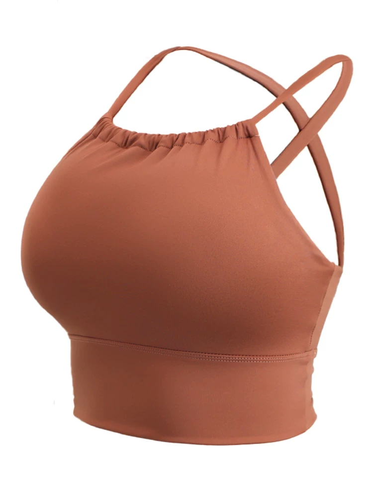 Jiumai Yipin Yoga Wear Camisole với miếng đệm ngực tích hợp Áo ngực thể thao mùa hè chống sốc tập thể dục Thiết kế lưng đẹp chuyên nghiệp dành cho nữ.