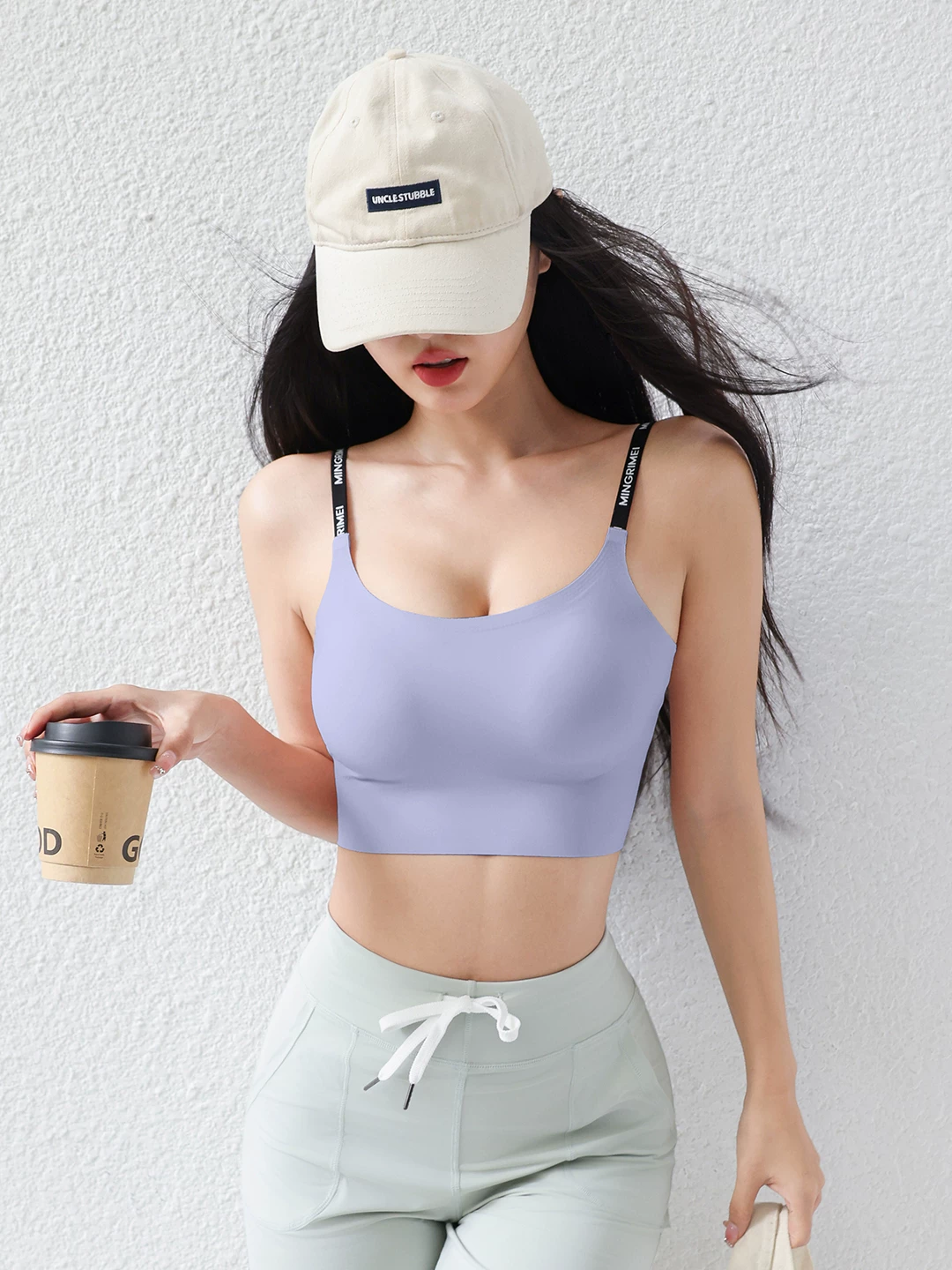 Áo ngực thể thao liền mạch Jiumai Yipin dành cho nữ, Áo tập yoga một mảnh tập luyện làm đẹp lưng, chống sốc, thoáng khí, nhanh khô.