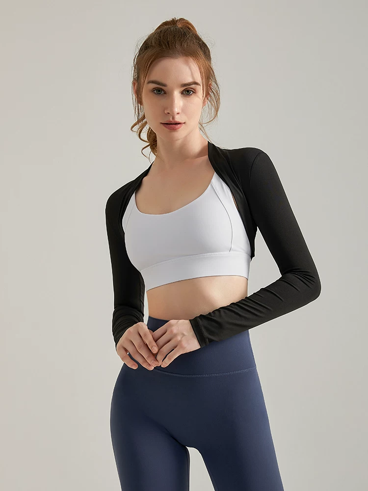 Jiumai Yipin Dance Shawl Sports Top Áo chống nắng thể thao dành cho nữ Áo khoác ngắn tập yoga thoáng khí Quần áo tập yoga.