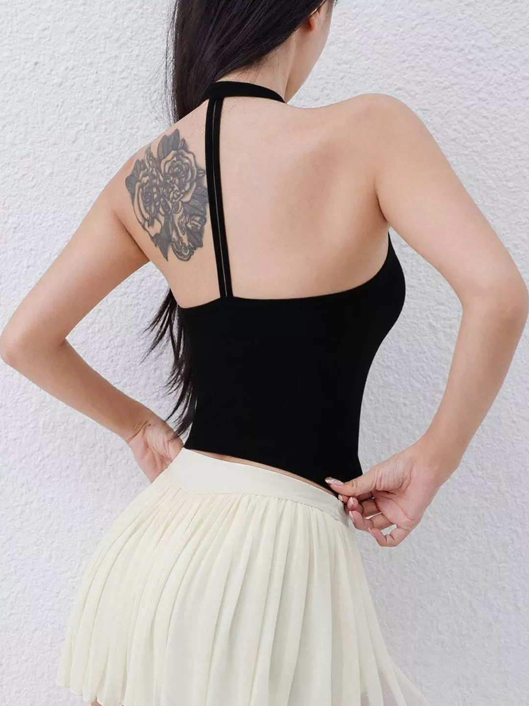 Áo thể thao cổ yếm Jiumai Yipin chống sốc, thiết kế nâng đỡ, áo ngực chạy bộ có đệm ngực, dùng làm áo khoác ngoài, áo tập yoga.