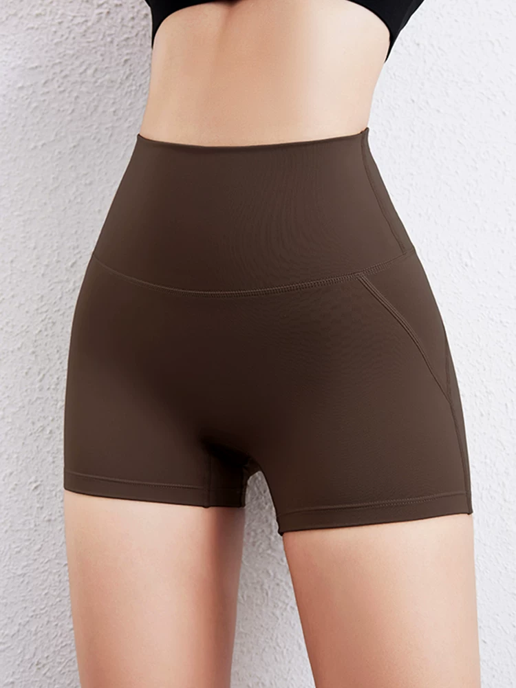 Quần short tập yoga có quần lót tích hợp, quần short thể thao bó sát nhanh khô dành cho nữ, quần tập thể dục nâng mông khi chạy bộ.