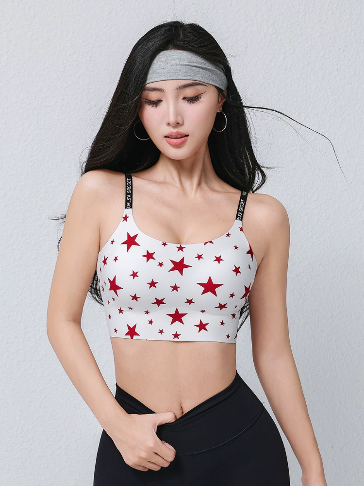 Jiumai Yipin Áo ngực thể thao liền mạch không đường may dành cho nữ Yoga Tank Top Áo vest lưng đẹp thông thường Áo chạy bộ thể dục hàng đầu