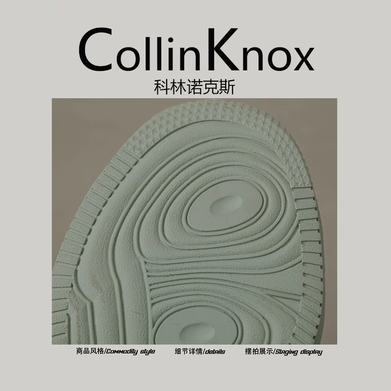 【Chất lượng da thật】Giày nam CollinKnox 2026 mùa xuân mới đa năng Giày thể thao không quân màu trắng tinh khiết tối giản