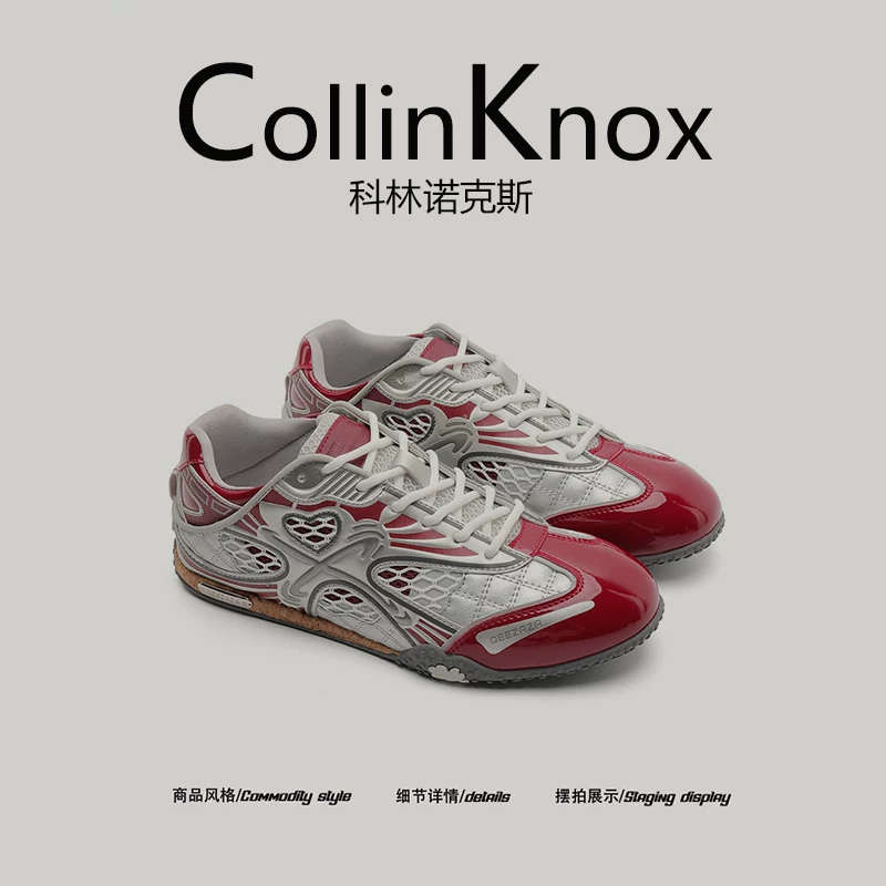 [Đi lại nâng cao cấp] Giày boxing mới mùa hè 2026 của CollinKnox dành cho nam, giày tập múa ba lê màu đỏ và bạc dành cho nữ