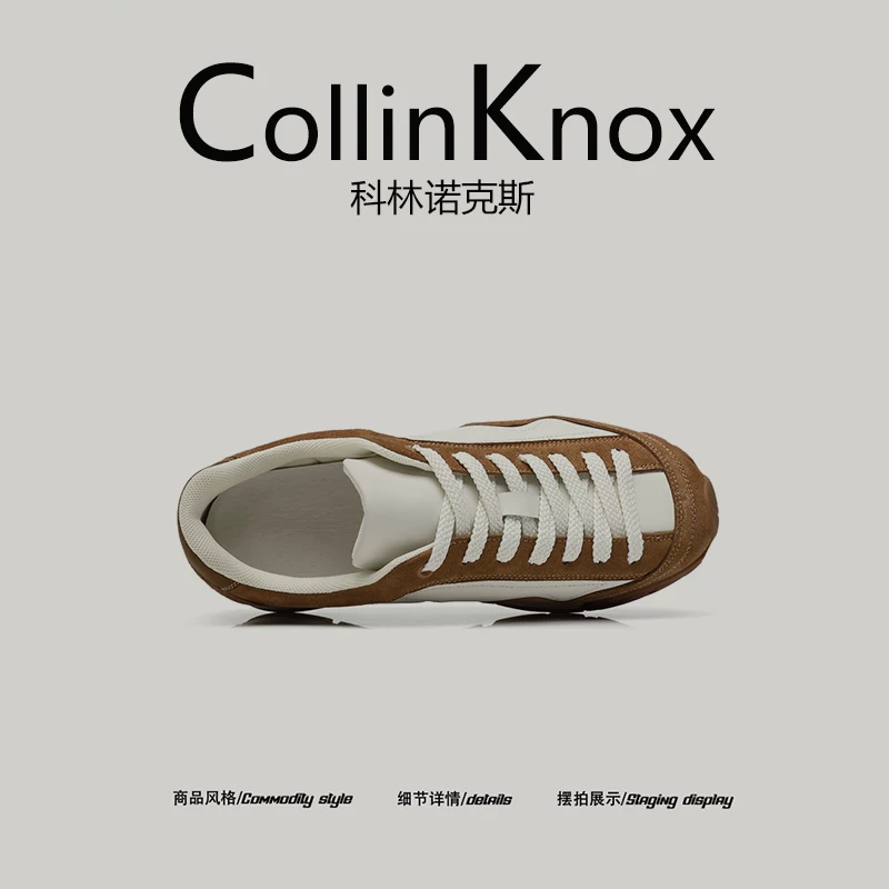 【Da thật cổ điển】CollinKnox 2026 Giày phong cách tập luyện mới của Đức dành cho nam giới mùa hè, Giày đi làm thường ngày hợp thời trang.