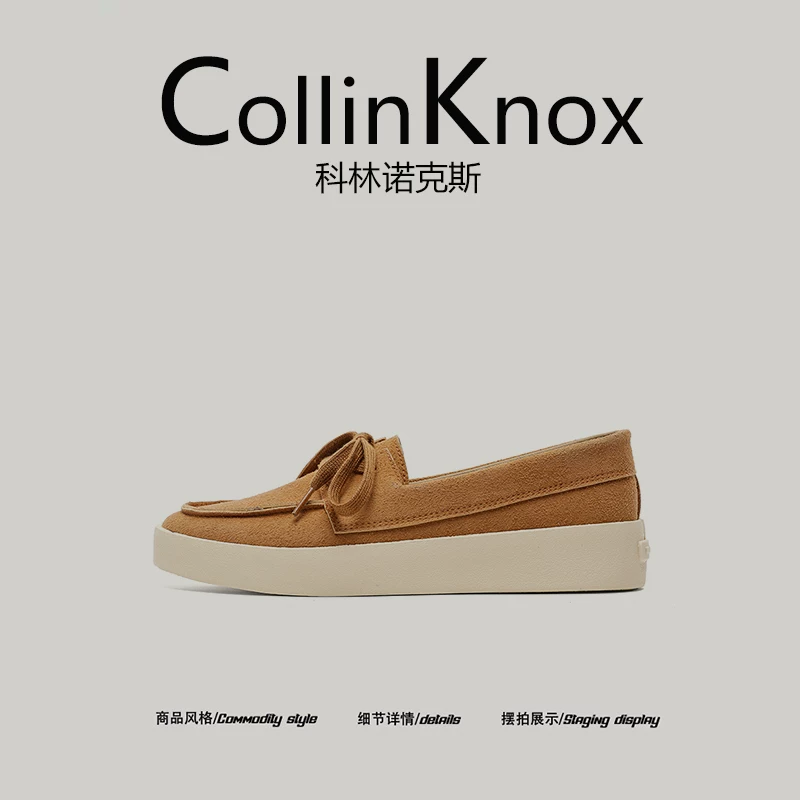 [Đề xuất hấp dẫn] Giày lười buộc dây kiểu mùa hè mới CollinKnox2025 dành cho nam, giày xuồng nông kiểu Anh