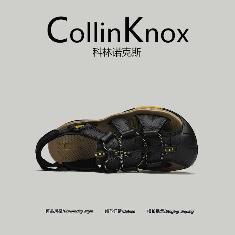 [Da thật chất lượng cao] Giày sandal nam CollinKnox 2026 mới mùa hè, giày đi bộ đường dài và lội nước cỡ lớn ngoài trời
