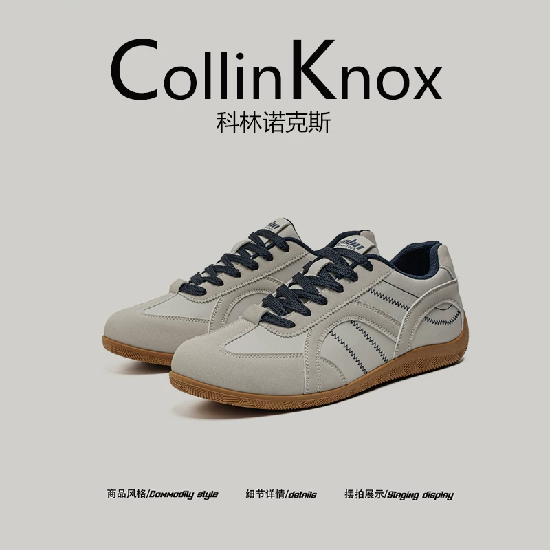 【Sản phẩm mới hợp thời trang】Giày đi xe máy đế mỏng CollinKnox 2026 mùa xuân mới dành cho nam giới Giày tập luyện kiểu Đức đế mỏng