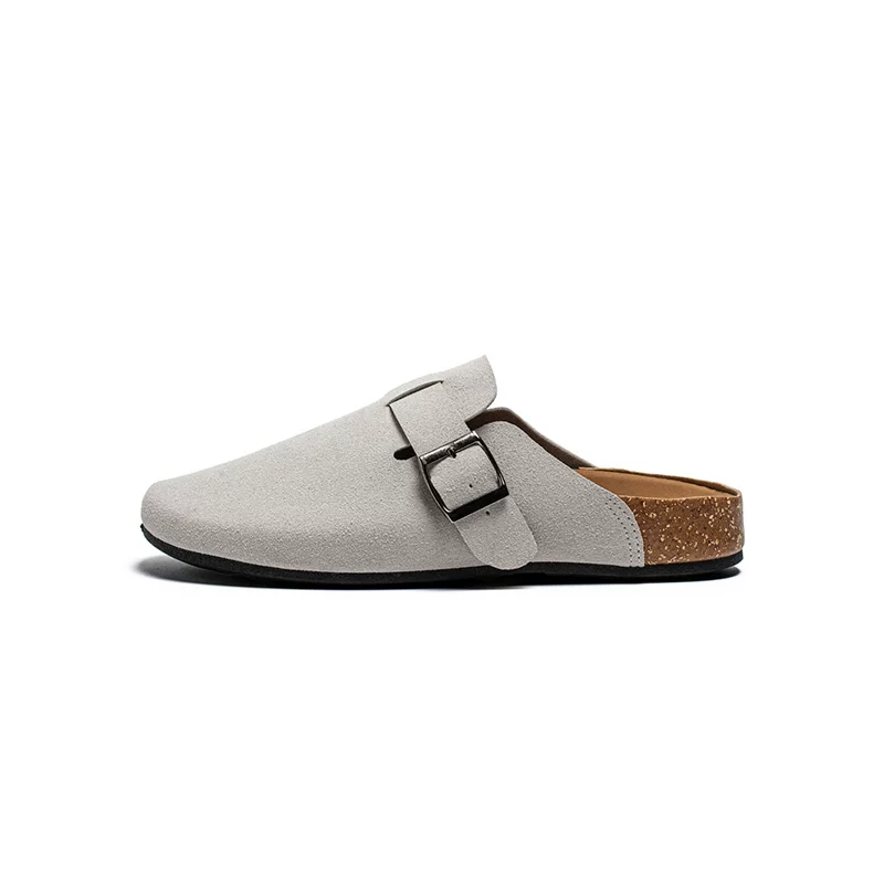 [Chụp lại phong cách lười biếng] Giày Birkenstock nửa mũi nam mùa hè mới của CollinKnox 2026 giày nam thông thường