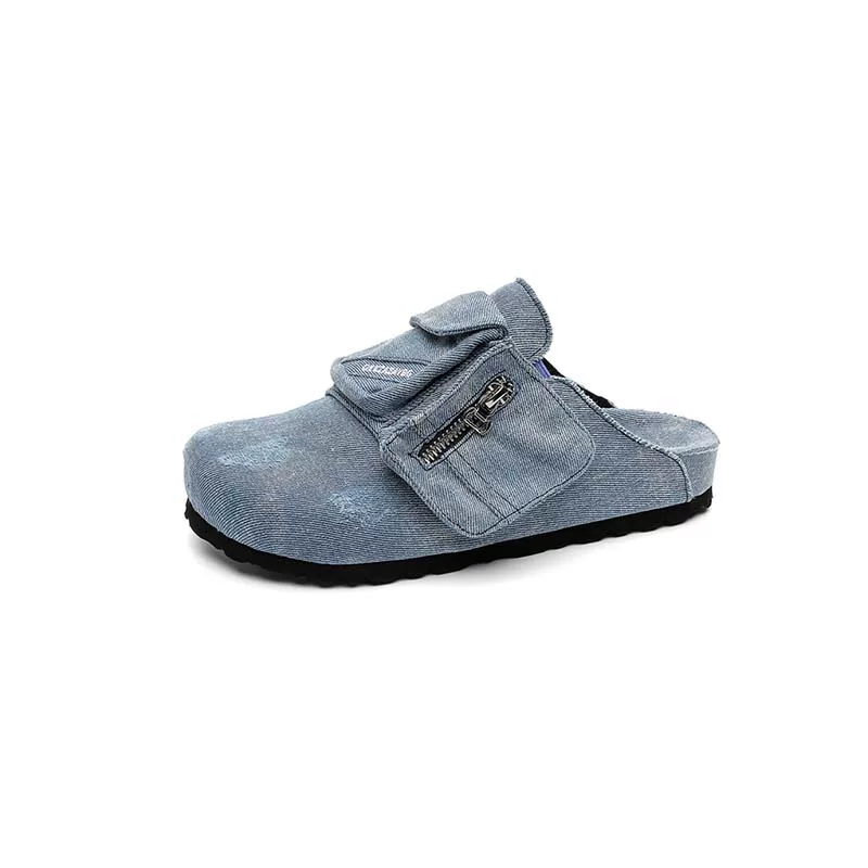 【Sản phẩm thời trang hot】CollinKnox 2026 Dép lười mùa hè mới dành cho nam và nữ có túi denim Giày phong cách Birkenstock