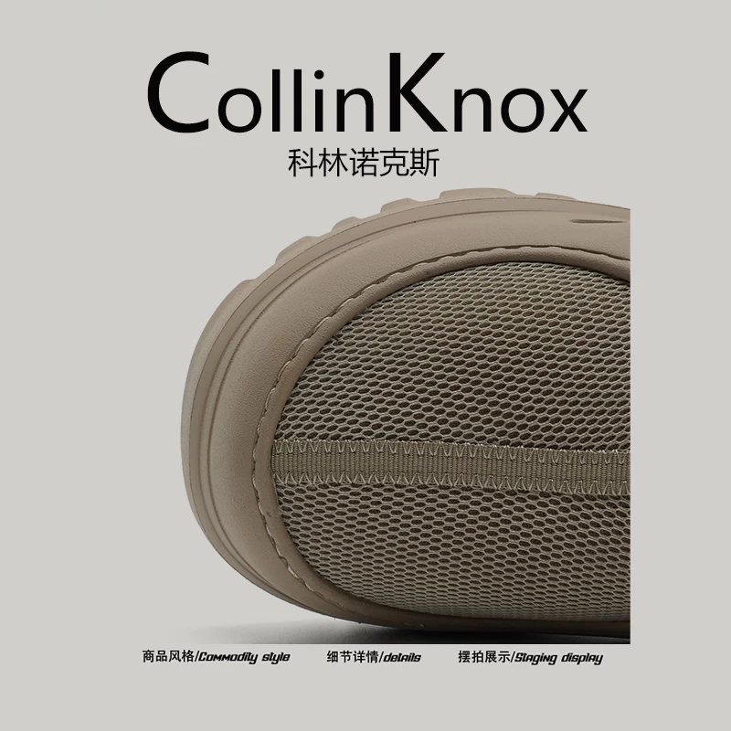 [Siêu nhẹ và chống trơn trượt] Dép bít mũi CollinKnox 2025 phong cách mùa thu mới dành cho nam và nữ, giày thường ngày thoáng khí.