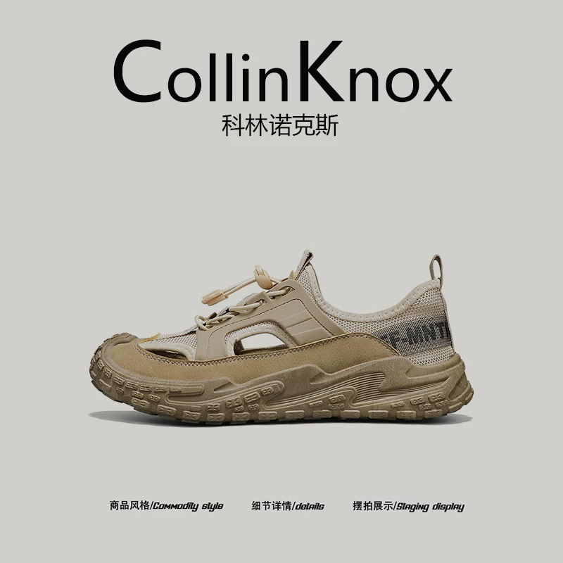[Chất lượng cao và chống trơn trượt] Dép thể thao mùa hè mới CollinKnox2026 dành cho nam, giày đi biển mũi kín ngoài trời