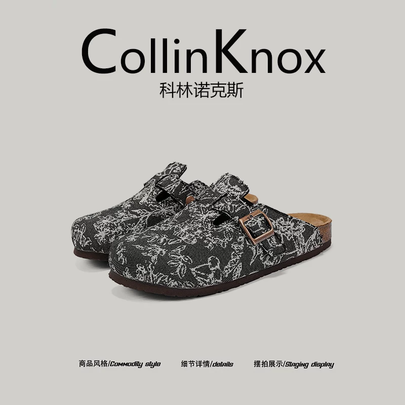 【Phong cách hợp thời trang】Giày Birkenstock mũi kín dành cho nam giới mới của CollinKnox 2026 Cork Mules
