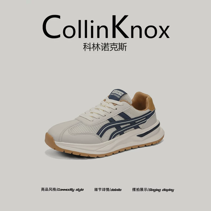 [Sản phẩm mới hợp xu hướng] Giày bố CollinKnox Xuân 2026 dành cho nam, thoáng khí và không bí bách, giày thường ngày.