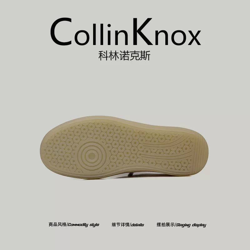 [Sảng khoái và thoáng khí] Giày tập luyện kiểu Đức CollinKnox2025 mới dành cho nam với đế cao su và giày màu trắng