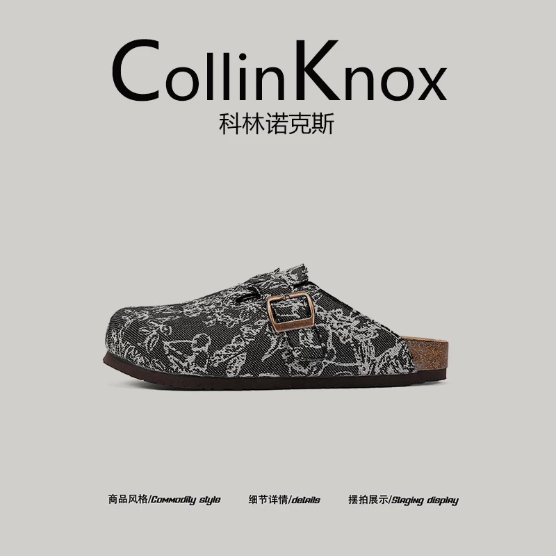 【Phong cách hợp thời trang】Giày Birkenstock mũi kín dành cho nam giới mới của CollinKnox 2026 Cork Mules