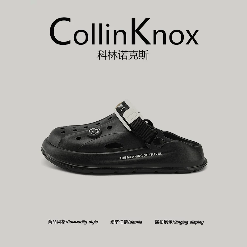 【Thiết kế đeo được hai kiểu】Dép quai ngang hình gấu CollinKnox 2025 mới dành cho nam và nữ, dép đi biển dễ thương.