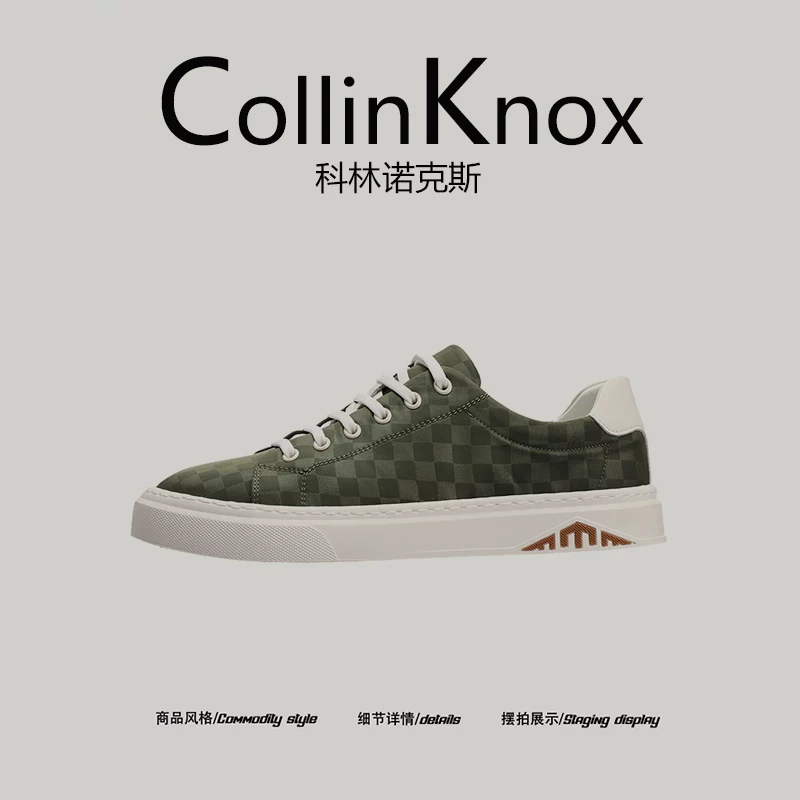 【Hợp thời trang và đa năng】Giày vải canvas kẻ sọc mới dành cho nam mùa xuân 2026 của CollinKnox