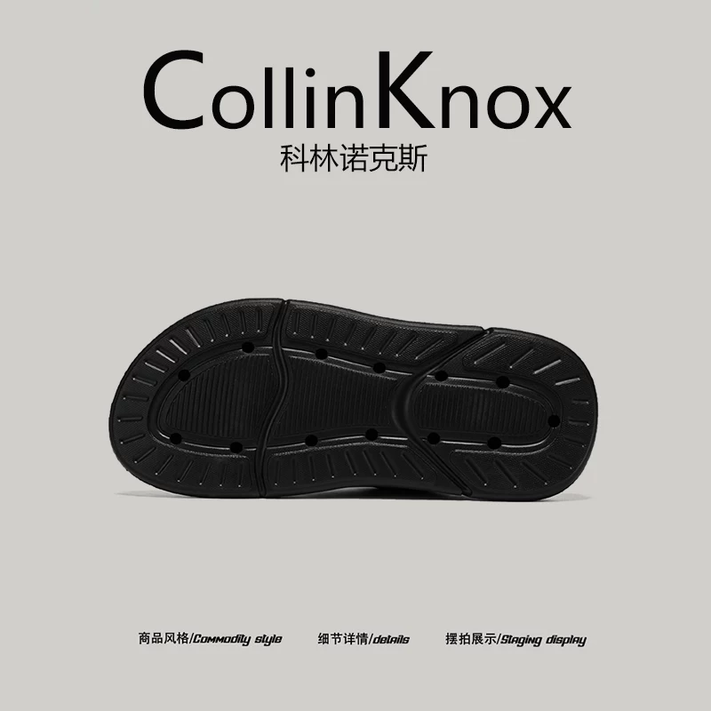 [Đồ dùng mùa hè] CollinKnox 2026 dép hai quai kiểu dáng mùa hè mới, giày đi biển hở mũi chống trượt dành cho nam