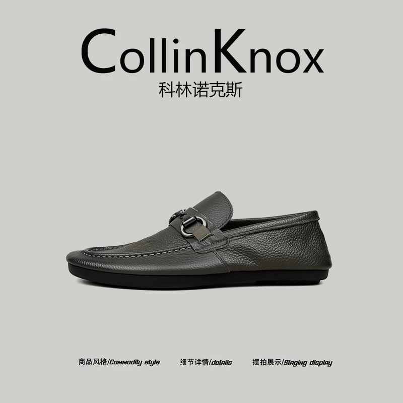 [Chất lượng da thật] CollinKnox 2026 Giày công sở nam mới mùa xuân 2026 Giày lười nhẹ kiểu slip-on