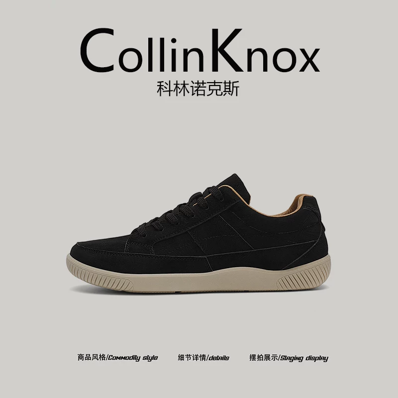 [Khuyến nghị phổ biến] CollinKnox 2026 Giày thể thao nam thời trang mới mùa xuân Giày thể thao cổ thấp bằng da