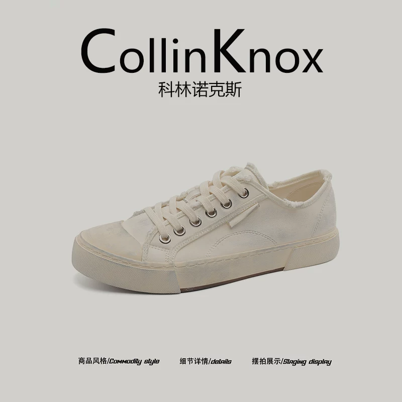 [Mẫu mới hợp thời trang] Giày vải nam mới mùa xuân CollinKnox2026, giày thể thao phong cách Hàn Quốc thời trang