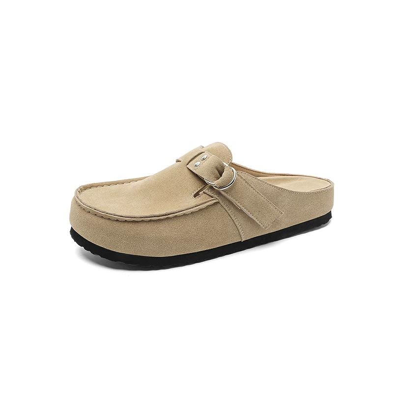[Da thật chất lượng cao] CollinKnox 2026 Dép xỏ ngón hợp thời trang mùa hè mới dành cho nam và nữ, Giày Birkenstock phong cách Old Money đơn giản
