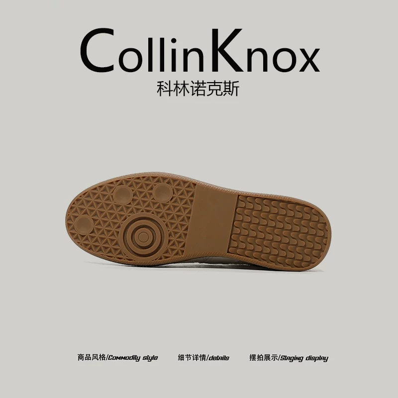 [phong cách cổ điển và sành điệu] Giày nam đa năng mới của CollinKnox mùa hè 2026 với giày tập luyện cổ điển màu trắng nhạt của Đức