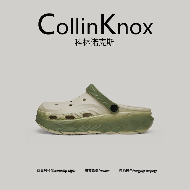 【Hàng hóa hợp thời trang】CollinKnox2026 dép đế dày kiểu mùa hè mới dành cho nam giới, không gây khó chịu cho bàn chân và thích hợp để lội nước.