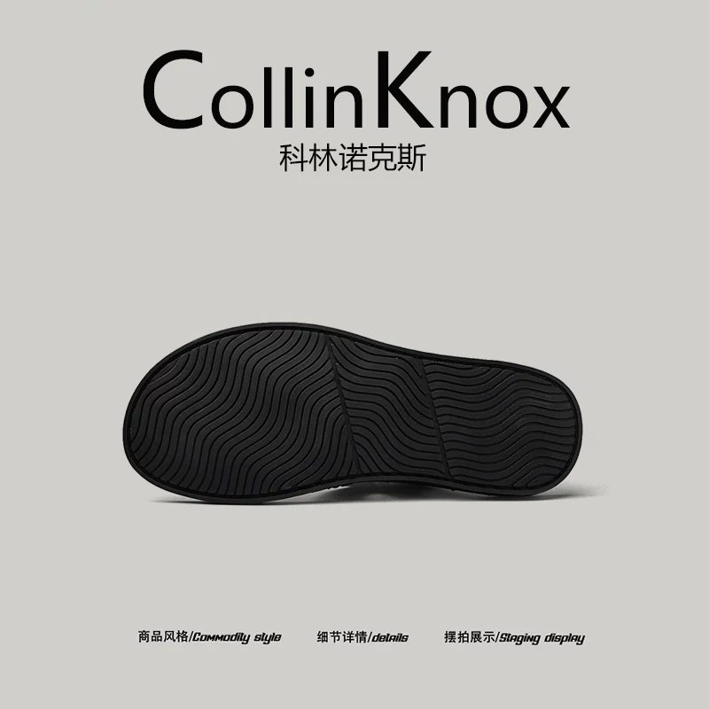 【Đơn giản và phong cách】Giày sandal nam mới có gót của CollinKnox mùa hè 2026, giày đi biển cỡ lớn