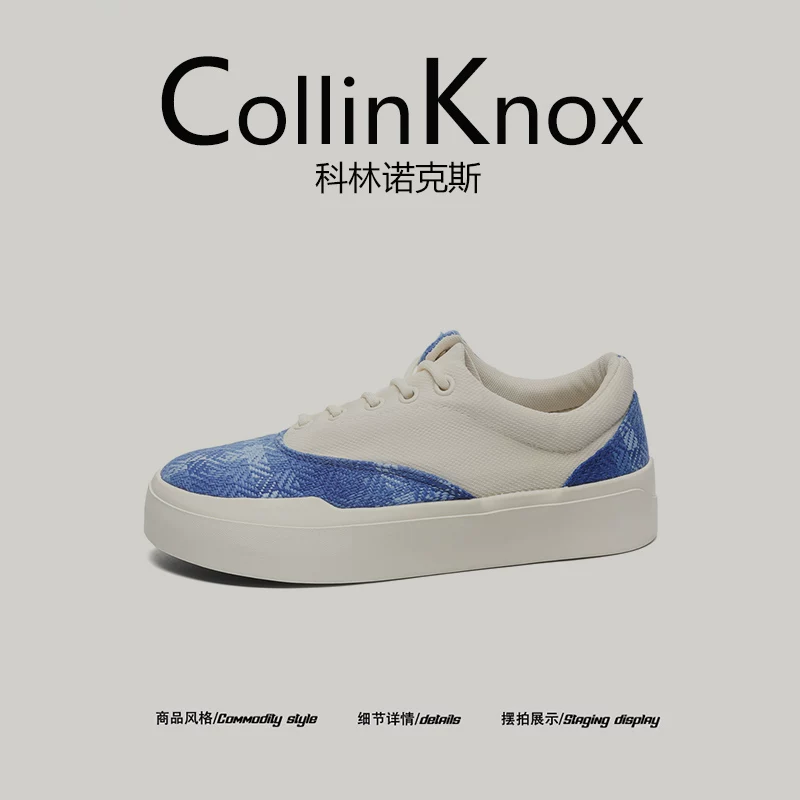 [Thiết kế thích hợp] Giày trượt ván đường phố cao cấp kiểu Mỹ CollinKnox2025 dành cho nam, giày vải nguyên bản