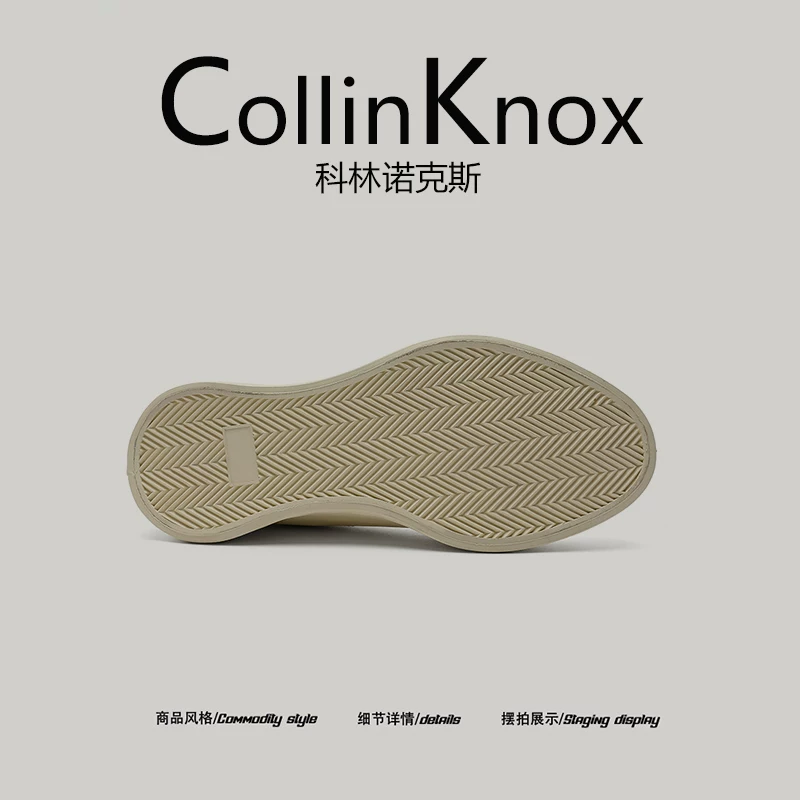 [Thương hiệu thời thượng bán chạy] Giày trắng cao cấp CollinKnox2025 phong cách mùa hè mới dành cho nam, giày thể thao đơn giản phong cách đường phố