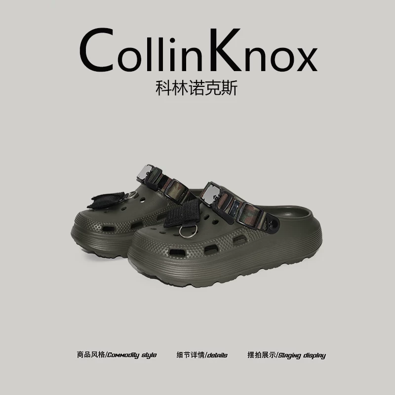 [Sự lựa chọn hàng đầu khi đi chơi] Dép quai ngang CollinKnox 2026 kiểu dáng mùa hè mới dành cho cặp đôi, thiết kế mũi kín, có thể mang hai kiểu, thích hợp đi biển.