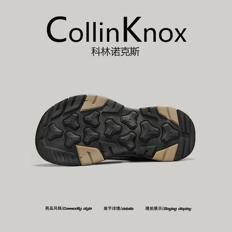 [Da thật cao cấp] Giày sandal bít mũi CollinKnox 2026 phong cách mới mùa xuân dành cho nam, giày đi biển chống trượt thời trang