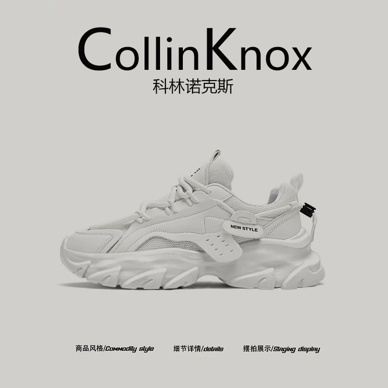 【Hợp thời trang và đa năng】Giày bố nam mới mùa xuân CollinKnox 2026 có đế cao su và đế dày Giày hợp thời trang